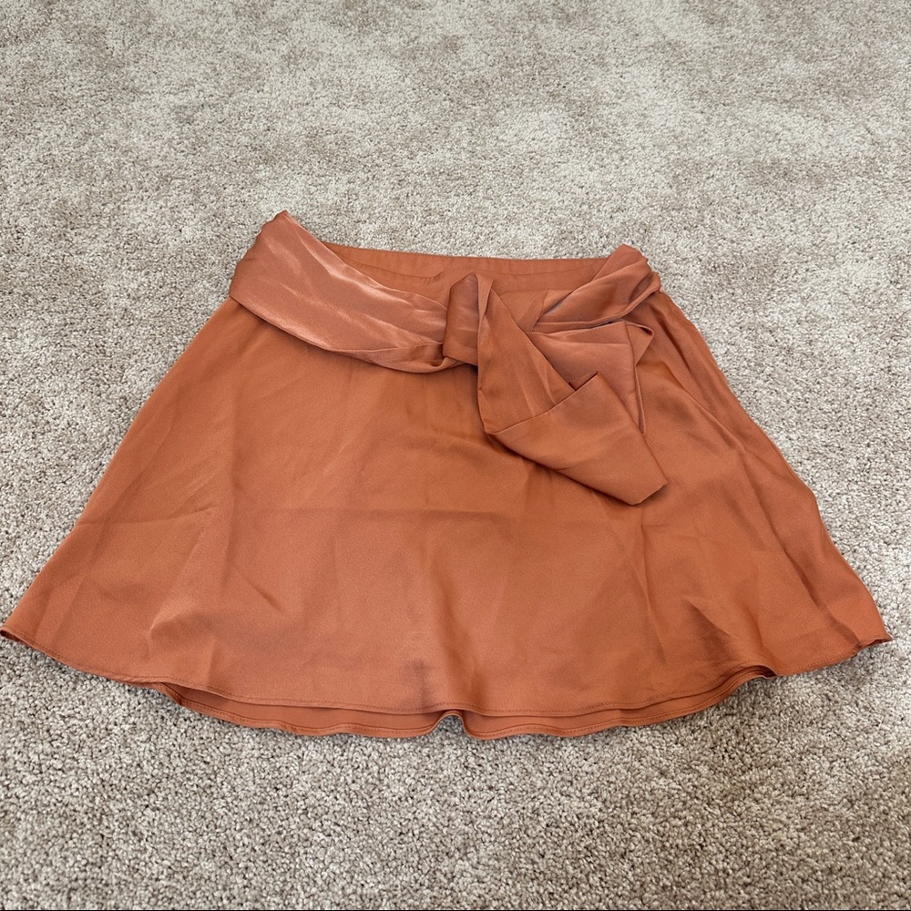 Satin high rise skirt